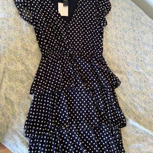 Polka-dot Wrap Layered Summer Dress!